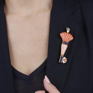 MORONI SPILLA-PENDENTE CON CORALLI ZAFFIRI E DIAMANTI  - Asta Gioielli - Associazione Nazionale - Case d'Asta italiane