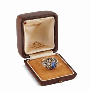 BUCCELLATI : BUCCELLATI ANELLO CON ZAFFIRO E DIAMANTI  - Asta Gioielli - Associazione Nazionale - Case d'Asta italiane