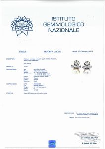 bulgari : BULGARI PAIO DI ORECCHINI CON PERLE NATURALI E DIAMANTI  - Asta Gioielli - Associazione Nazionale - Case d'Asta italiane