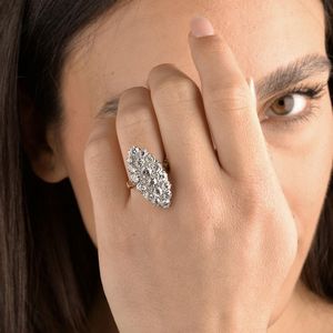 ANELLO A LOSANGA CON DIAMANTI  - Asta Gioielli - Associazione Nazionale - Case d'Asta italiane