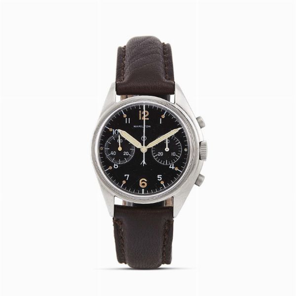 HAMILTON CRONOGRAFO MILITARE ROYAL NAVY FLEET AIR ARM REF. 0552/924-3306 N. 8XX/70 ANNI 70  - Asta OROLOGI DA POLSO E DA TASCA - Associazione Nazionale - Case d'Asta italiane