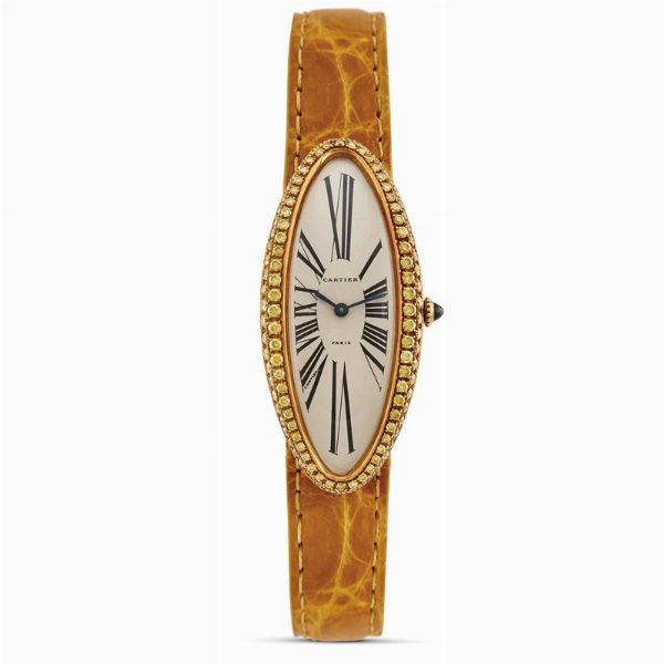 CARTIER : CARTIER BAGNOIRE ALLONGEE N. A1081XX  - Asta OROLOGI DA POLSO E DA TASCA - Associazione Nazionale - Case d'Asta italiane