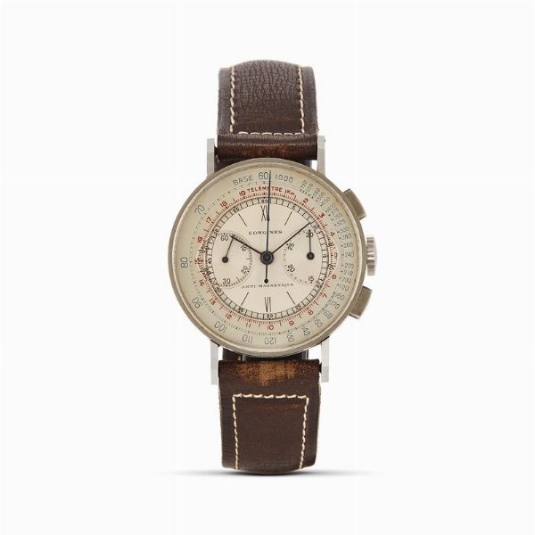 LONGINES : LONGINES CRONOGRAFO REF. 4381 FLY-BACK N. 210XX ANNO 1941  - Asta OROLOGI DA POLSO E DA TASCA - Associazione Nazionale - Case d'Asta italiane