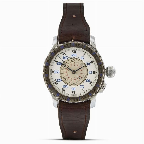 LONGINES : LONGINES LINDBERGH REF. 4365 OROLOGIO DA POLSO IN ARGENTO N. 384XX  - Asta OROLOGI DA POLSO E DA TASCA - Associazione Nazionale - Case d'Asta italiane