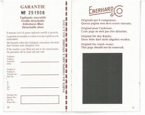 EBERHARD & CO. CRONOGRAFO REF. 31507  - Asta OROLOGI DA POLSO E DA TASCA - Associazione Nazionale - Case d'Asta italiane
