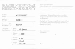 VACHERON CONSTANTIN : VACHERON CONSTANTIN LADY REF. 10020/00J-7 N. 6437XX  - Asta OROLOGI DA POLSO E DA TASCA - Associazione Nazionale - Case d'Asta italiane