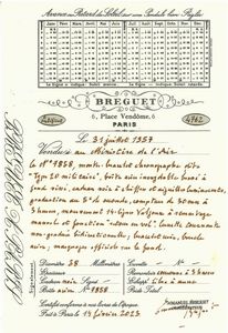 BREGUET TYPE 20 FLY-BACK CRONOGRAFO MILITARE N. 7858A ANNO 1957  - Asta OROLOGI DA POLSO E DA TASCA - Associazione Nazionale - Case d'Asta italiane