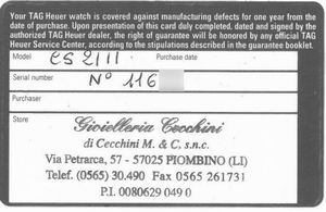 TAG HEUER MONACO REF. CS2111 N. 116XX  - Asta OROLOGI DA POLSO E DA TASCA - Associazione Nazionale - Case d'Asta italiane