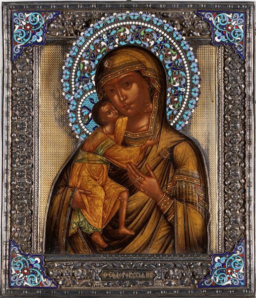 Icona raffigurante Madonna con Bambino. Russia, inizi secolo XX  - Asta Arredi Antichi - Associazione Nazionale - Case d'Asta italiane