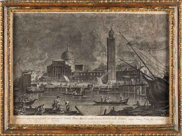 Lotto composto da sei acquaforti di Giovanni Battista Brustolon (1712-1796). Venezia, secolo XVIII  - Asta Arredi Antichi - Associazione Nazionale - Case d'Asta italiane