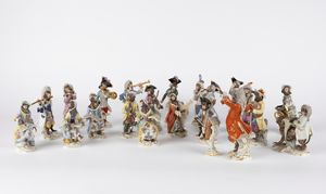 L'orchestra delle scimmie. Manifattura di Meissen, secolo XX  - Asta Arredi Antichi - Associazione Nazionale - Case d'Asta italiane