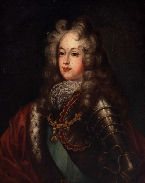 Scuola francese, secolo XVIII : Ritratto di gentiluomo in armatura con insegna del Toson d'oro, a mezzo busto  - Asta Dipinti e Disegni Antichi - Associazione Nazionale - Case d'Asta italiane