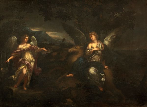 Scuola dell'Italia centrale, secolo XVII : Scena allegorica  - Asta Dipinti e Disegni Antichi - Associazione Nazionale - Case d'Asta italiane