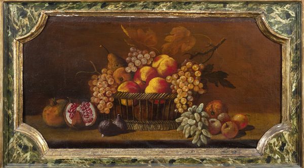 Maniera di Michelangelo Pace, detto Michelangelo del Campidoglio : Natura morta con frutti autunnali  - Asta Dipinti e Disegni Antichi - Associazione Nazionale - Case d'Asta italiane