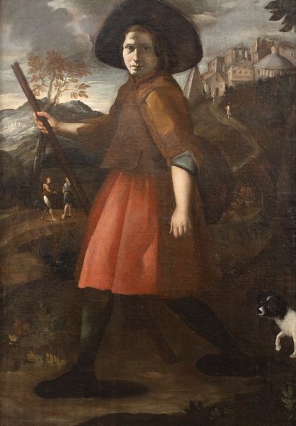 Luigi Miradori, detto il Genovesino : Giovane pellegrino  - Asta Dipinti e Disegni Antichi - Associazione Nazionale - Case d'Asta italiane