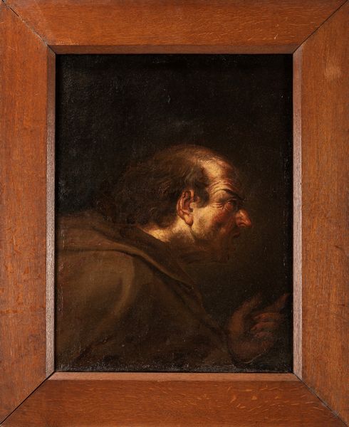 Scuola napoletana, secolo XVII : Figura virile di profilo  - Asta Dipinti e Disegni Antichi - Associazione Nazionale - Case d'Asta italiane