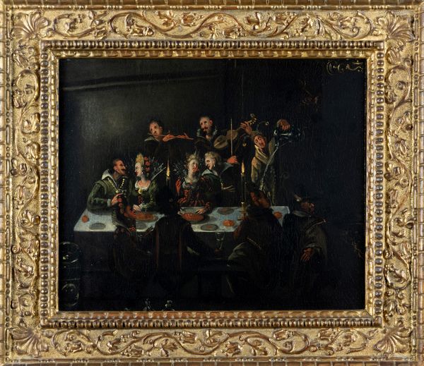 Artista fiammingo attivo a Venezia, secolo XVII : Scena di banchetto  - Asta Dipinti e Disegni Antichi - Associazione Nazionale - Case d'Asta italiane