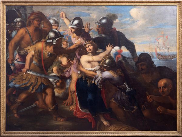Scuola romana, secolo XVII : Ratto di Elena  - Asta Dipinti e Disegni Antichi - Associazione Nazionale - Case d'Asta italiane