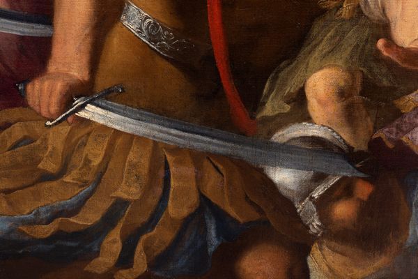 Scuola romana, secolo XVII : Ratto di Elena  - Asta Dipinti e Disegni Antichi - Associazione Nazionale - Case d'Asta italiane