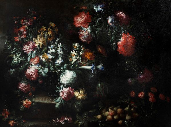 Margherita Caffi : Natura morta di fiori e frutta en plein air  - Asta Dipinti e Disegni Antichi - Associazione Nazionale - Case d'Asta italiane