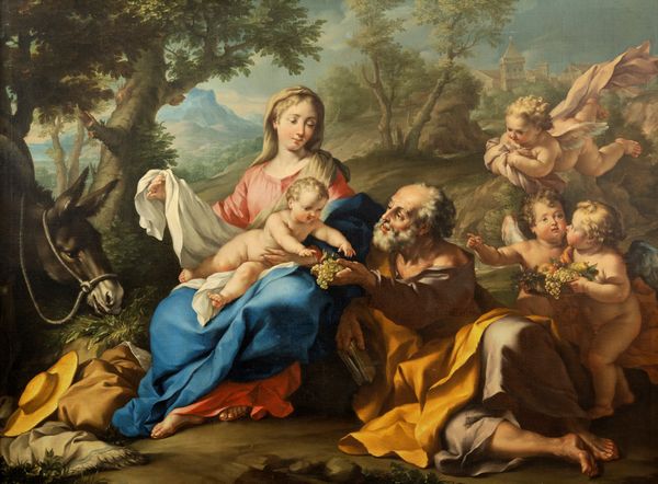 Ludovico Mazzanti : Riposo durante la fuga in Egitto  - Asta Dipinti e Disegni Antichi - Associazione Nazionale - Case d'Asta italiane