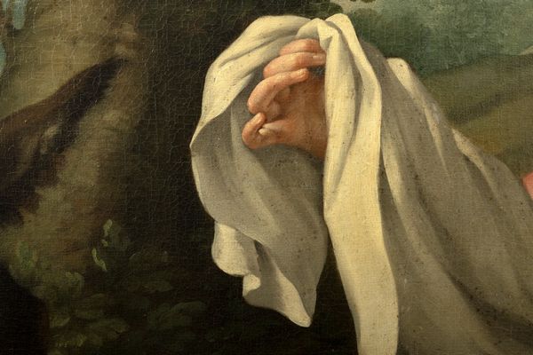 Ludovico Mazzanti : Riposo durante la fuga in Egitto  - Asta Dipinti e Disegni Antichi - Associazione Nazionale - Case d'Asta italiane