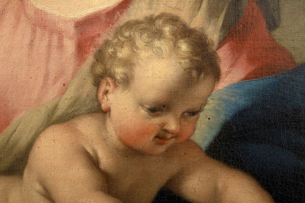 Ludovico Mazzanti : Riposo durante la fuga in Egitto  - Asta Dipinti e Disegni Antichi - Associazione Nazionale - Case d'Asta italiane