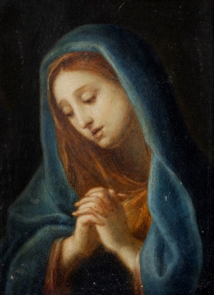 Scuola italiana, secolo XVIII : Madonna orante  - Asta Dipinti e Disegni Antichi - Associazione Nazionale - Case d'Asta italiane