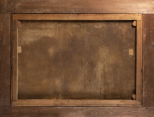 Scuola italiana, secolo XVII : Capriccio architettonico con cavalieri, astanti e fortezza sullo sfondo  - Asta Dipinti e Disegni Antichi - Associazione Nazionale - Case d'Asta italiane