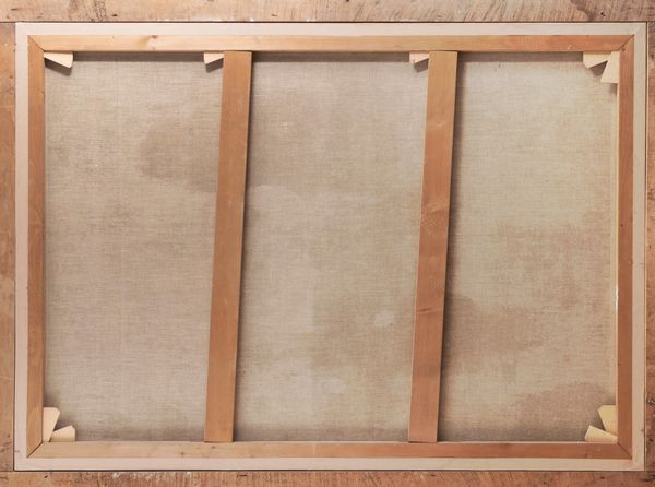 Cerchia di Gaspard Dughet (Roma 1615  - 1675) : Paesaggio fluviale con pescatori, astanti e borgo in lontananza  - Asta Dipinti e Disegni Antichi - Associazione Nazionale - Case d'Asta italiane