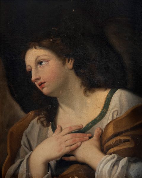 Scuola dell'Italia centrale, secolo XVII : Angelo annunciante  - Asta Dipinti e Disegni Antichi - Associazione Nazionale - Case d'Asta italiane