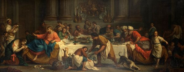 Seguace di Pierre Subleyras : Cena in casa di Simone il Fariseo  - Asta Dipinti e Disegni Antichi - Associazione Nazionale - Case d'Asta italiane