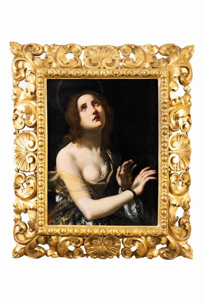 Scuola fiorentina, secolo XVII : Santa condotta al martirio  - Asta Dipinti e Disegni Antichi - Associazione Nazionale - Case d'Asta italiane