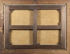 Pittore fiammingo attivo in Italia, secolo XVII : Veduta di porto con capriccio architettonico e figure  - Asta Dipinti e Disegni Antichi - Associazione Nazionale - Case d'Asta italiane