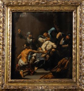 Scuola fiamminga, secolo XVII : Incoronazione di spine  - Asta Dipinti e Disegni Antichi - Associazione Nazionale - Case d'Asta italiane