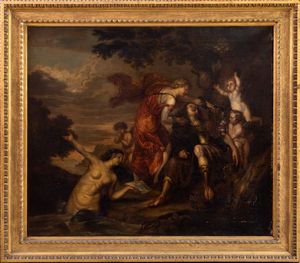 Scuola fiamminga, secolo XVII : Rinaldo ed Armida  - Asta Dipinti e Disegni Antichi - Associazione Nazionale - Case d'Asta italiane