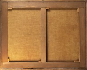 Scuola emiliana, fine secolo XVII - inizio secolo XVIII : Natura morta con frutta, funghi, fiori e cardo; e Natura morta con cesta di fiori, frutta, ortaggi e volatile,  en pendant  - Asta Dipinti e Disegni Antichi - Associazione Nazionale - Case d'Asta italiane