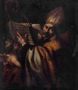 Scuola italiana, secolo XVII - Sant'Agostino vescovo