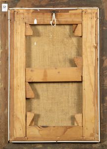 Scuola romana, secolo XVII : Visione di Santa Margherita da Cortona (bozzetto)  - Asta Dipinti e Disegni Antichi - Associazione Nazionale - Case d'Asta italiane