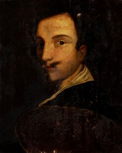 Scuola italiana, secolo XVII - Autoritratto di un pittore
