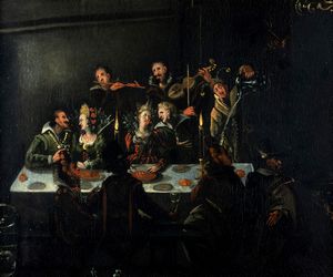Artista fiammingo attivo a Venezia, secolo XVII - Scena di banchetto