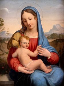 Attribuito a Tommaso Minardi (Faenza 1787- Roma 1871) : Madonna con Bambino  - Asta Dipinti e Disegni Antichi - Associazione Nazionale - Case d'Asta italiane