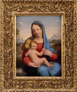 Attribuito a Tommaso Minardi (Faenza 1787- Roma 1871) : Madonna con Bambino  - Asta Dipinti e Disegni Antichi - Associazione Nazionale - Case d'Asta italiane