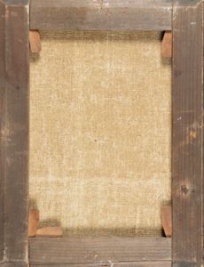 Scuola emiliana, secolo XVII : Madonna con Bambino in trono, san Francesco d'Assisi e santa Caterina d'Alessandria  - Asta Dipinti e Disegni Antichi - Associazione Nazionale - Case d'Asta italiane