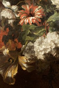 Scuola francese, fine secolo XVII - inizi secolo XVIII : Trionfo di fiori con cacciagione e ciotola di frutti di bosco  - Asta Dipinti e Disegni Antichi - Associazione Nazionale - Case d'Asta italiane