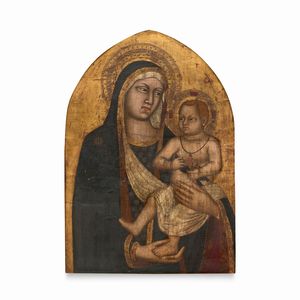 Maestro di Mezzana (attivo a Firenze nel secolo XIV) - Madonna con Bambino