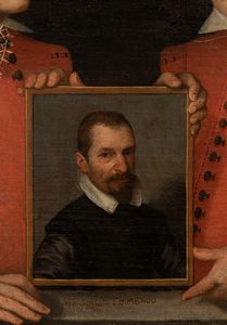 Jan Soens : Autoritratto del pittore con i due figli  - Asta Dipinti e Disegni Antichi - Associazione Nazionale - Case d'Asta italiane