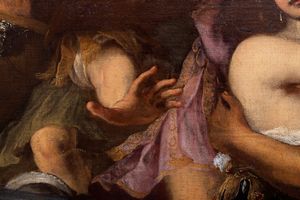 Scuola romana, secolo XVII : Ratto di Elena  - Asta Dipinti e Disegni Antichi - Associazione Nazionale - Case d'Asta italiane