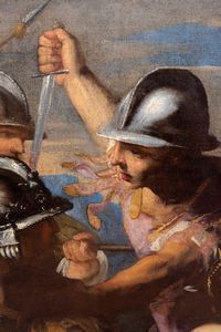 Scuola romana, secolo XVII : Ratto di Elena  - Asta Dipinti e Disegni Antichi - Associazione Nazionale - Case d'Asta italiane