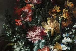 Margherita Caffi : Natura morta di fiori e frutta en plein air  - Asta Dipinti e Disegni Antichi - Associazione Nazionale - Case d'Asta italiane